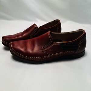 Fluchos‎ Mens Catamaran Mocassins Shoes Brown Leather Loafer Shoes Size 43
